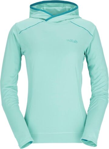 Rab Women's Force Hoody - Lightweight Long-Sleeve Hooded Baselayer Shirt for Hiking, Climbing, & Trail Running in Saudi Arabia