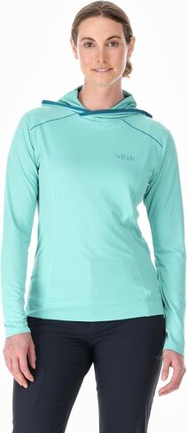 Rab Women's Force Hoody - Lightweight Long-Sleeve Hooded Baselayer Shirt for Hiking, Climbing, & Trail Running in Saudi Arabia