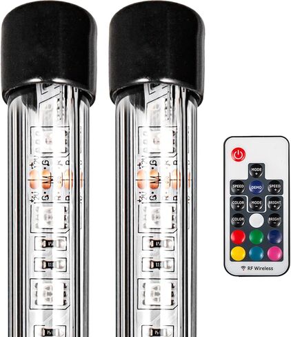 Bestauto 2PC 3FT LED Whip Lights RGB Color Lighted Whips for UTV ATV 20 Colors,5 Levels,23 Modes,10 Speed Options,Weatherproof,Off-Road Whip RF Wireless Remote for UTV ATV Polaris Accessories RZR in Kuwait