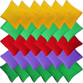 30 Pcs Bean Bags,Cornhole Bean Bags for Tossing,Nylon Beanbags Hand Toss Games,Family Games Bean Bags for Kids,Mini Colorful Cornhole Bean Bags,Party Game Supplies for Boy Girl,2.8x2.8 inch
