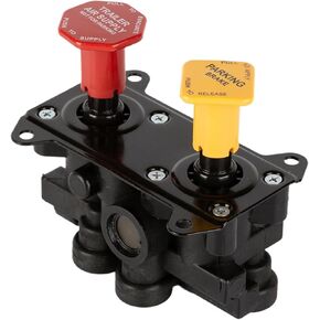 MV-3 Hand Operated Trailer Parking Manifold Dash Valve 800257 With 3/8" Push to Connect Ports Compatible with Bendix Brake Control Valve Truck