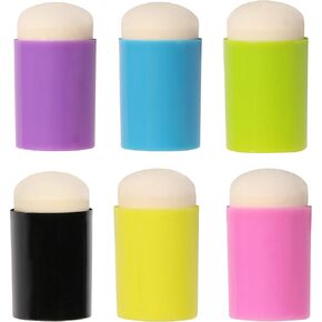 Finger Sponge Daubers for Drawing Card Making 12PCS Plastic Stencil Template Brush Kit Finger Paint Foam Daubers for DIY Ink Painting Crafting Scrapbooking
