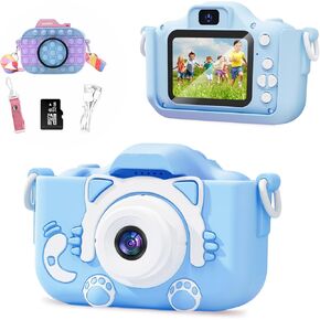 Kids Selfie Camera, Christmas Birthday Gifts for Boys/Girls Age 3+,Digital Mini Children's Camera for Toddler with Video, Portable Toy for 3 4 5 6 7 8 9 10 11 12Year Old (Pink)