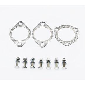 2PCS Exhaust Flange Gasket + 6PCS Exhaust Bolts,2.75" 2-Bolt Catalytic Converter Gasket Replaces,Car Accessories Exhaust Flange Repair Kit for Cars,Trucks (2.75in)