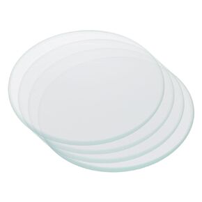 PATIKIL 80mm/3.1"Diameter Watch Glass, 4Pack High Transparent Smooth Edges Chamfered Arc Cover Lids for Beakers&Flasks, Evaporation Dish, Laboratory Supplies