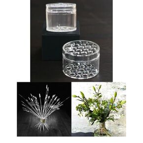 2 Pack Clear Spiral Ikebana Stem Holder for Flowers - Floral Grid for Vase Bloom Shaper - Flower Arrangement Holder Supplies - Flower Frogs for Arrangements Vase - Bouquet Twister