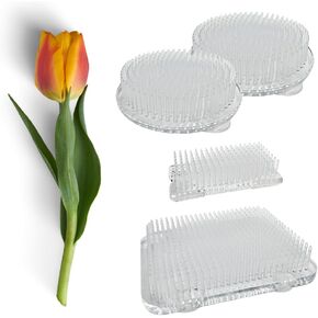 Clear Plastic Floral Frog with Suction Cups 4 Pack