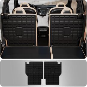 Cargo Mat Compatible with 2018-2024 Ford Expedition Lincoln Navigator (Not for Max or L Models) Cargo Liner Trunk Liner TPE 2023 Expedition 7&8 Seats Accessories (Trunk Mat+Backrest Mats)