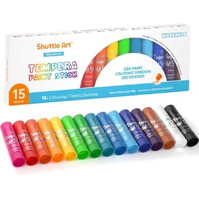 Shuttle Art Tempera Paint Sticks - 30 Solid Colours - Quick Drying - Works Great on Paper, Wood, Glass, Ceramic, Canvas