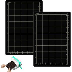 Copkim 2 Pcs 9''L 6''W Magnetic Cutting Shim Grid Magnetic Shim Embossing Machine Die Pads Black Sheet Die Cutting Machine Accessories