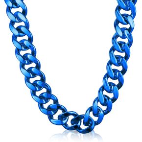 Big Chain Necklace Detachable Hip Hop Rapper Chain Plastic Chain Necklace Fake Chain Chunky Necklace 80s 90s Costume