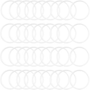 36Pcs Macrame Hoops Ring, BetterJonny 85mm Plastic Craft Rings Hoops White Dream Catcher Rings Wreath Hoop Rings for Home Decorations DIY Crafts and Wall Hanging Crafts