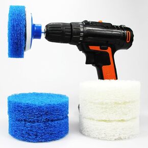 Cooptop 7 Piece Drill Brush Attachment Set - Power Scrub Pad Cleaning Kit – Power Scrubbing Drill Attachment - Cleaning Scouring Pads