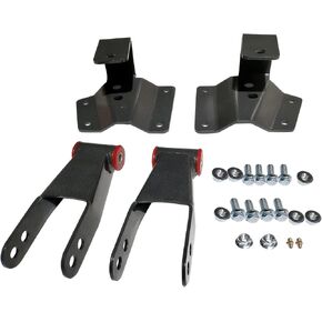 ‎Psrorkeu - 4" Drop Kit Rear Shackles Hangers for 1999-2006 Chevy Silverado 1500 GMC Sierra 1500 2WD Short Bed Only, Lowering Hardware Kit