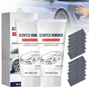 Nano Sparkle Cloth Car Scratch Remover,2024 New Nano Sparkle Cloth and Car Scratch Repair Paste,Magic Nano Cleaning Cloth Scratch Remover for Deep Scratch Repair(2Pcs+12Pack