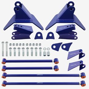 maXpeedingrods Triangulated 4 Link Kit for Chevy S10 Pickup 1994-2004 Rear Suspension 28" Steel Bar for Truck Adjustable
