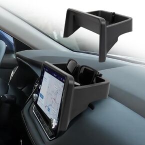 Center Console Organizer Compatible with 2021-2024 Rogue S/SV Dashboard Tray Interior Insert Accessories Behind Screen Black (ONLY Fit 8 Inch)