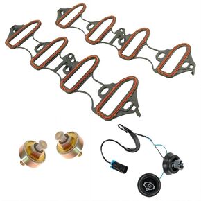 Knock Sensor Harness Intake Manifold Gasket Kit Fit for Chevy Silverado Tahoe Yukon GMC Sierra Hummer Cadillac, Replace# 12601822, 213-3521, 89060413