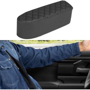 JOYTUTUS Car Door Armrest Pad Compatible with 2019-2024 Ram Elbow Rest Pad, Car Arm Rest Support Cushion, Black 11.81" x 4.13" x 3.15"