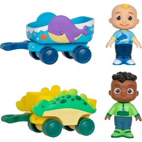 CoComelon Lane Little Vehicle 2-Pack Bundle - Nina’s Bunny Buggy and Cece’s Kitty Cart - Free-Wheeling Toy Vehicles - Fun, Engaging Toy for Toddlers - More to Collect