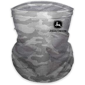 John Deere Gray Camo Neck Gaiter/Face Mask, One Size