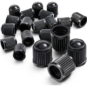 50 Pack Tyre Valve Dust Caps for Car, Motorbike, Trucks, Bike, Bicycle (Black)