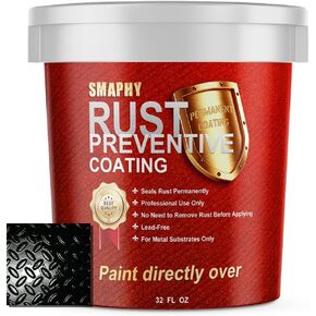 2-in-1 Rust Converter & Metal Primer Matte Black, Rust Preventive Paint for Maximum Rust Protection, UV Resistance and Heat Resistance, Stop Rust & Corrosion Permanently(32 Fl Oz)