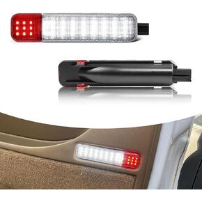 2 PCS Car LED Strobe Warning Light Replacement, Waterproof Super Bright Vehicle Side Door Welcome Light, Compatible with Chevrolet Tahoe Silverado Saber GMC Cadillac Hummer (White Light)