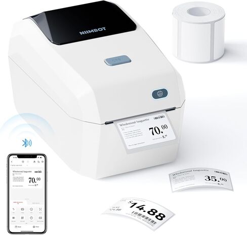 NIIMBOT Label Maker for Sticker Labels, K3 Label Printer Can Print Width 3.15 Inch Label Paper for Small Business and Home Office, Compatible with PC, 7 Android&3 iOS (White) in Kuwait
