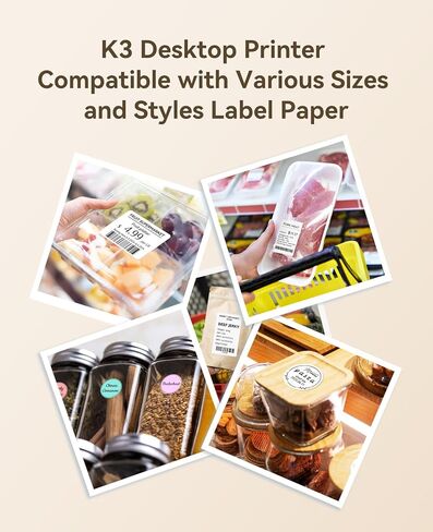 NIIMBOT Label Maker for Sticker Labels, K3 Label Printer Can Print Width 3.15 Inch Label Paper for Small Business and Home Office, Compatible with PC, 7 Android&3 iOS (White) in Kuwait