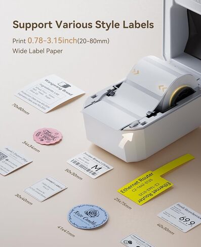 NIIMBOT Label Maker for Sticker Labels, K3 Label Printer Can Print Width 3.15 Inch Label Paper for Small Business and Home Office, Compatible with PC, 7 Android&3 iOS (White) in Kuwait