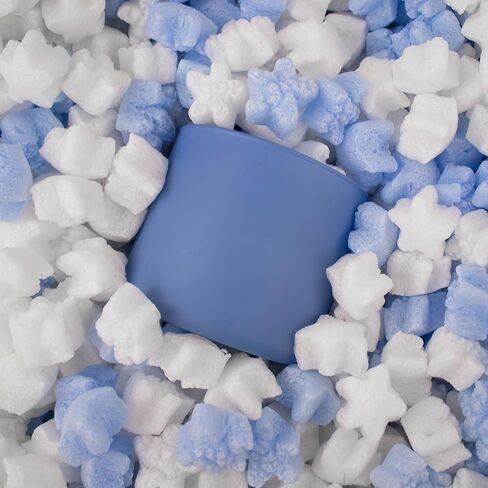 Magicwater Supply - .5 Cu Ft - Blue & White Star Shaped Recycled Anti Static Packing Peanuts - Compostable & Biodegradable Cushion for Shipping - Dust-Free & Abrasion Resistant - Void Filler in Saudi Arabia
