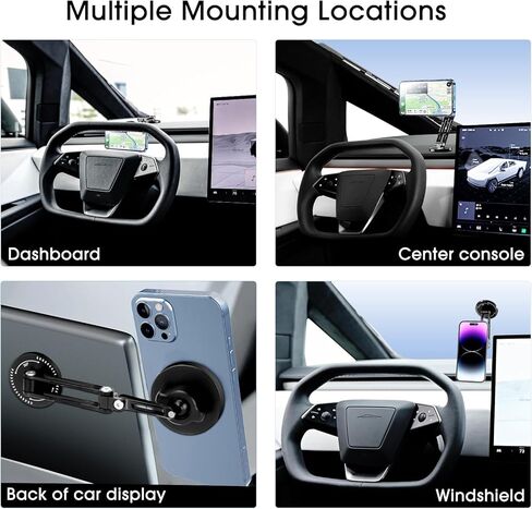 حامل هاتف مغناطيسي للشحن اللاسلكي لسيارة Tesla Cybertruck 2024 | شحن سريع 15 وات | حامل هاتف Cybertruck Magsafe | يدعم الاستخدام الأفقي والرأسي للهواتف المحمولة | ملحقات سايبر ترك in Kuwait