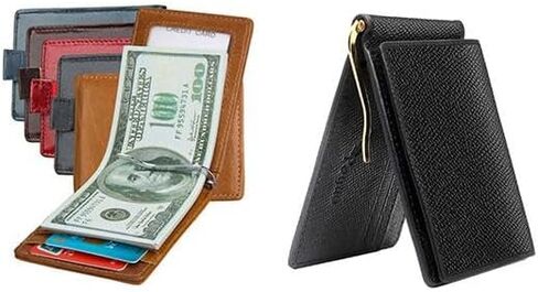 65mm Metal Spring Money Clip Insert Bar Wallet Clamp For Bifold Leather Purse Credit Card Holder 2-1/2" Long (Bronze) in Saudi Arabia