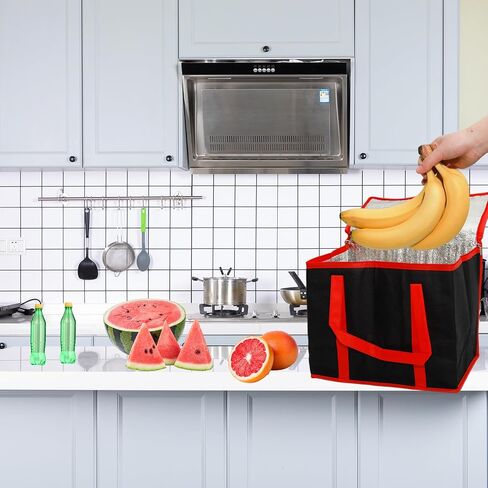 Lilaly Styrofoam Cooler Food Delivery Bag, Insulated Grocery Bags Insulated Cooler Bag for Hot or Cold Food Delivery, Groceries, Travel, Shopping in Saudi Arabia