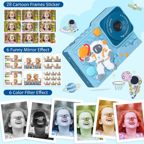 لعبة كاميرا رقمية للأطفال من KKUYT، كاميرا أطفال بشاشة IPS مقاس 2.4 بوصة مع بطاقة SD سعة 32 جيجابايت، وكاميرا فيديو عالية الدقة 1080 بكسل للأطفال من سن 3 إلى 9 سنوات، أفضل هدية لعيد الميلاد للأولاد والبنات in Kuwait