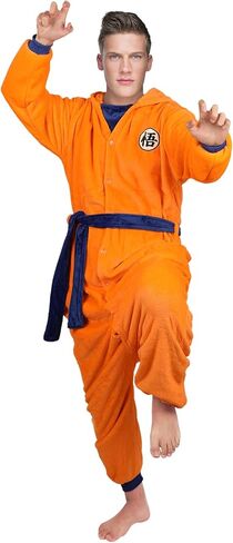 بذلة Dragon z Pajamas Anime للرجال البالغين بغطاء للرأس من قطعة واحدة مع حزام بزر in Kuwait