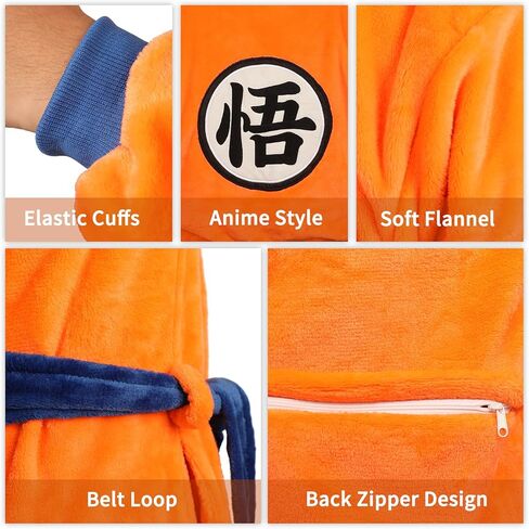 بذلة Dragon z Pajamas Anime للرجال البالغين بغطاء للرأس من قطعة واحدة مع حزام بزر in Kuwait