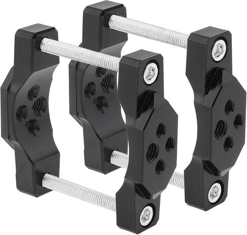 Windance 2pcs Motorcycle Bumper Clamp Bracket, Driving Fog Lights Holder, Auxiliary Lights Holder Bull Bar Mounting Bracket (Black, Large) in Kuwait