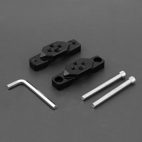 Windance 2pcs Motorcycle Bumper Clamp Bracket, Driving Fog Lights Holder, Auxiliary Lights Holder Bull Bar Mounting Bracket (Black, Large) in Kuwait