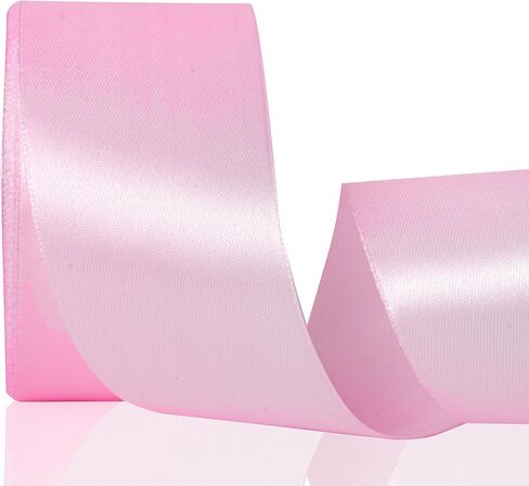 Black Ribbon 2 Inch, 25 Yards/roll Solid Satin Ribbon for Gift Wrapping, Father's Day Bow & Eternal Flower Making, Floral Bouquets, Party Decoration. in Kuwait
