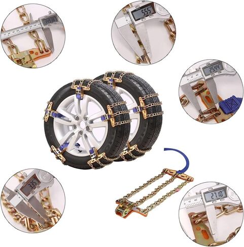 Tire Snow Chains, Snow Chains Car Anti Slip Tire Chains Anti Skid Tire Snow Chains for Car SUV Trucks (M) in Saudi Arabia