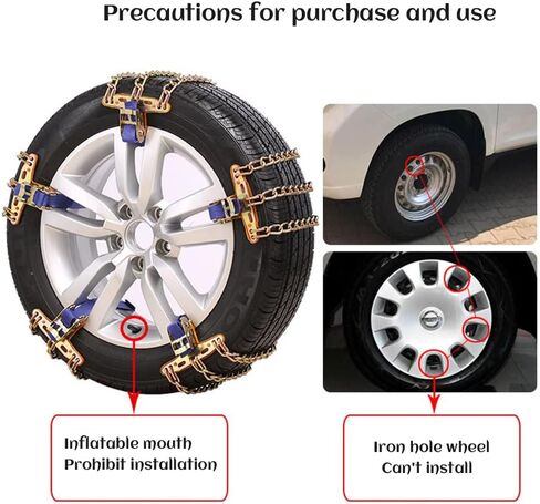 Tire Snow Chains, Snow Chains Car Anti Slip Tire Chains Anti Skid Tire Snow Chains for Car SUV Trucks (M) in Saudi Arabia