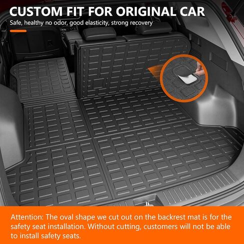 powoq Cargo Mat Compatible with 2023-2025 Kia Sportage Trunk Liner with Backrest Mat TPE Replacement for 2023-2025 Kia Sportage Accessories (Trunk Mat with Backrest Mat) in Saudi Arabia