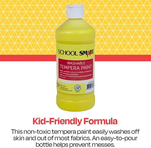 School Smart Washable Tempera Paint, Pink, 1 Pint Bottle in Saudi Arabia