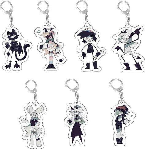 7PCS Fundamental Paper Education Keychain - Anime FPE Miss Circle Figure Keychain Merch in Saudi Arabia