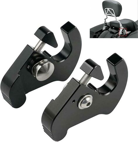 Black Mounting Luggage Rack Sissy Bar Docking Latch Clips Lock Fit for Harley Davidson Softail Sportster 883 Touring Road Glide Street Glide Road King Electra Glide CVO 1984-2023 in Saudi Arabia