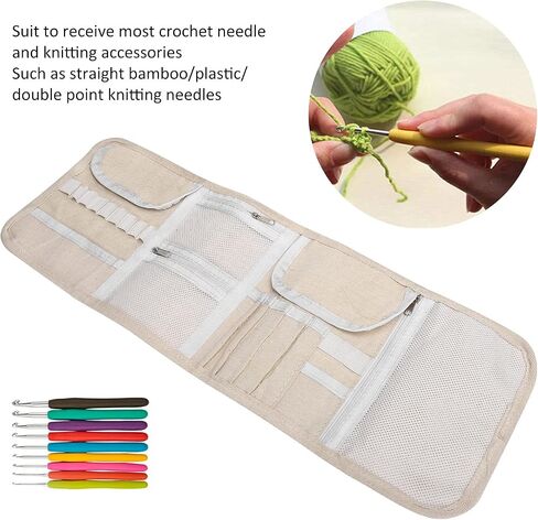 Knitting Bag, Knitting Needles Case Knitting Needles Crochet Hook Storage Bag Sewing Tool Accessories (Empty Bag - Elephant) in Saudi Arabia