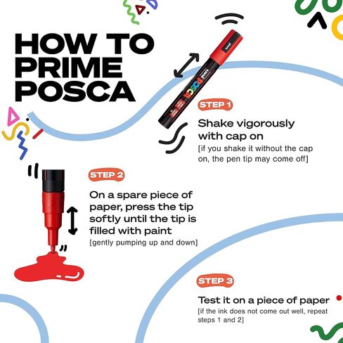 Posca Markers Set, 8 Medium Paint Markers 5M – Portrait Tones – Beige, Satin Pink, Powder Pink, Coral Pink, Chestnut, Brown, Cacao Brown, Dark Brown in Saudi Arabia