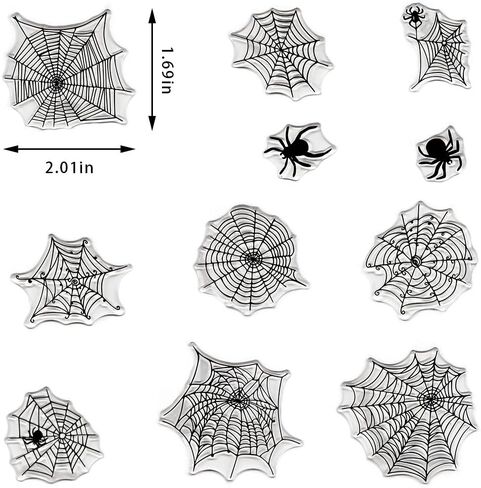 Halloween Stamps and Dies for Card Making, Spider Clear Stamp Spider Web Cutting Dies Web Die Cuts for Holiday Card Making Halloween Clear Stamps for DIY Scrapbooking Album Decor Paper Craft in Saudi Arabia
